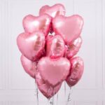pink heart balloon