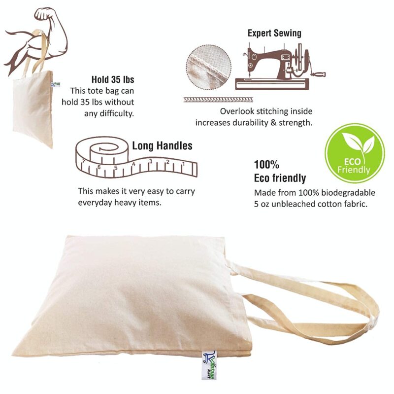 Plain Canvas Tote Bags, Beige, product photo Plain Canvas Tote Bags, Beige, product photo