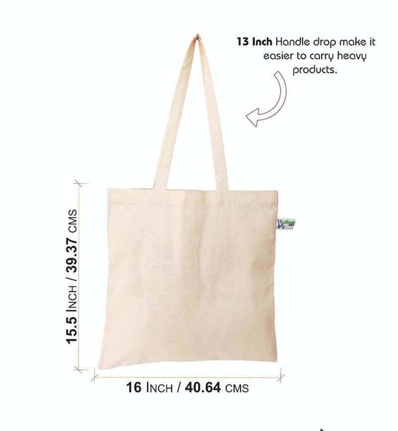 Plain Canvas Tote Bags, Beige, close-up of the cotton fabric Plain Canvas Tote Bags, Beige, close-up of the cotton fabric
