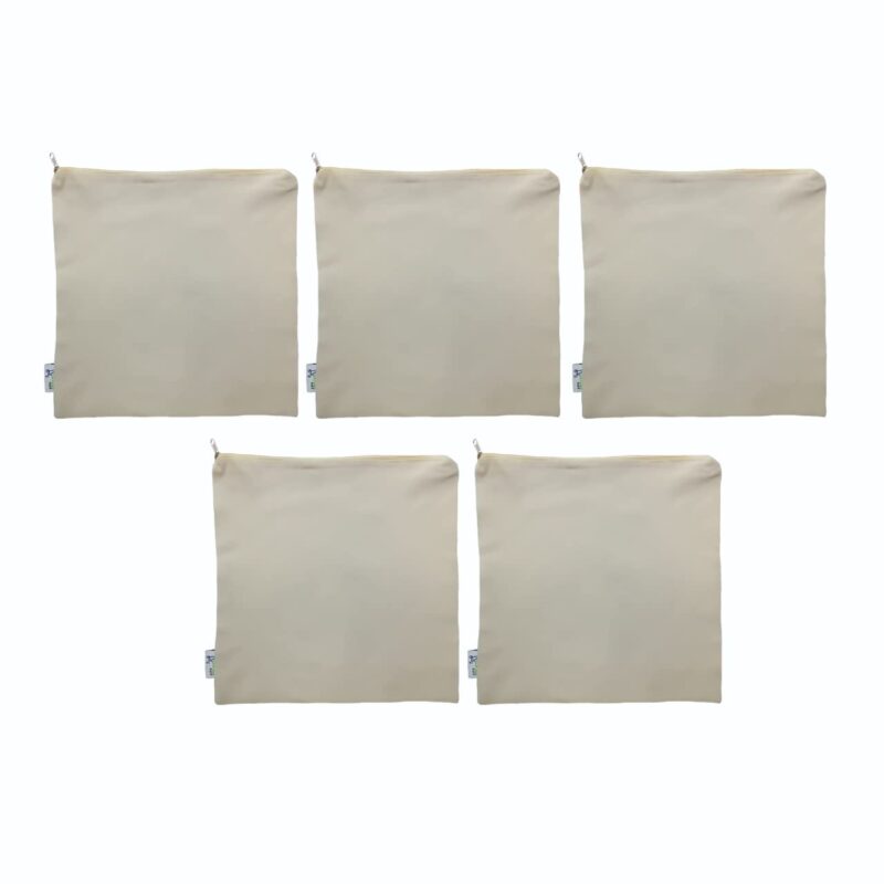 Cotton Saree Cover Bags with Zip, 16x16 inch – Set of 5, organising a wardrobe Cotton Saree Cover Bags with Zip, 16x16 inch – Set of 5, organising a wardrobe