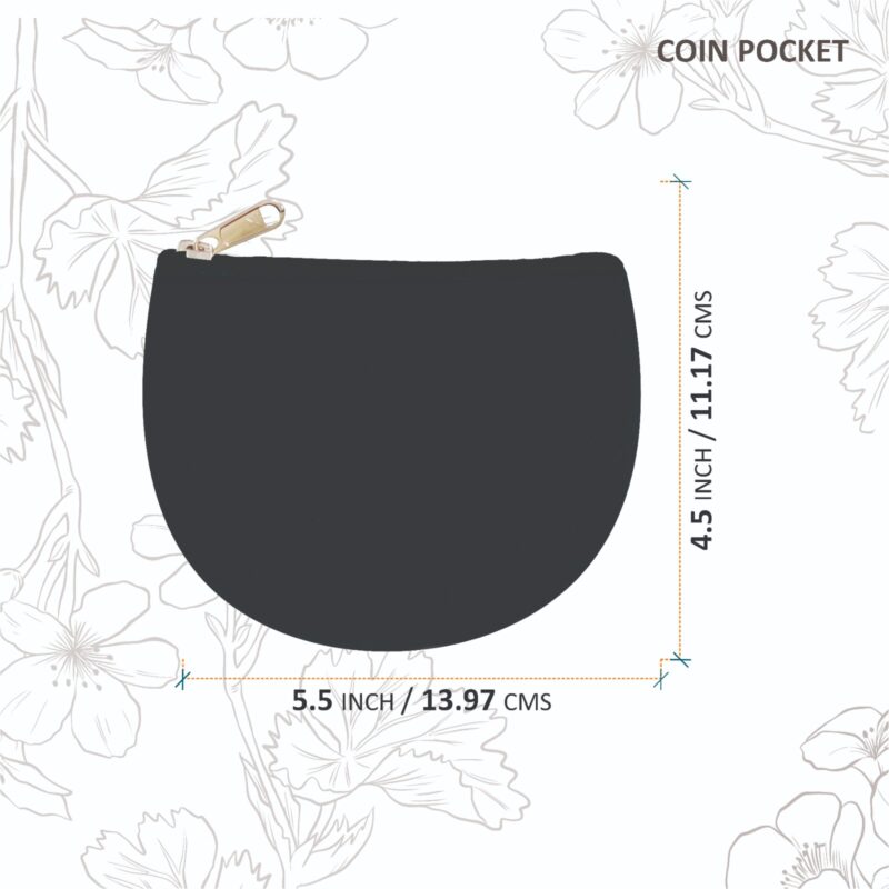 Plain Canvas Half Coin Pouch, Black, used by an artist Plain Canvas Half Coin Pouch, Black, used by an artist