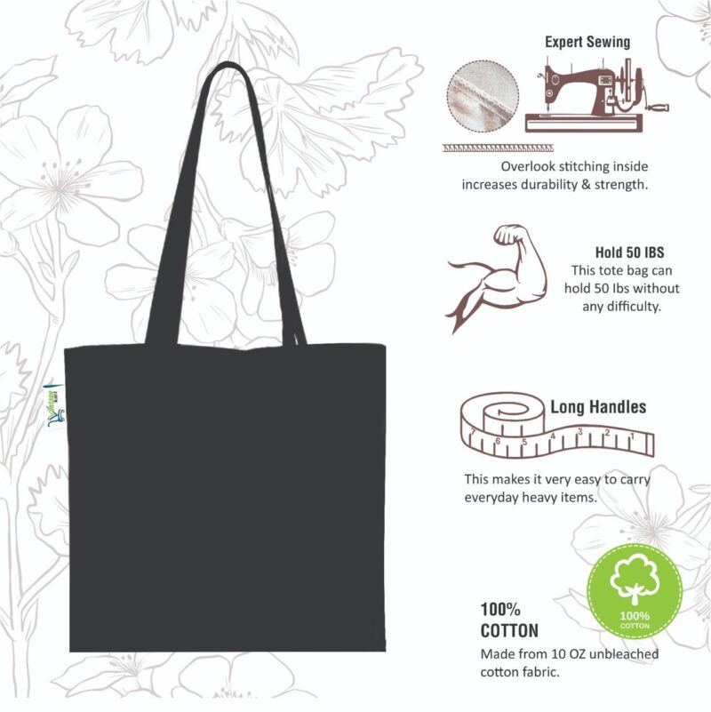 Plain Canvas Tote Bags, Black, flat lay Plain Canvas Tote Bags, Black, flat lay