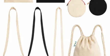 Canvas Artist Trial Combo – 10 Pcs: Drawstring Bag, Sling Bags, Pencil & Coin Pouches, front view