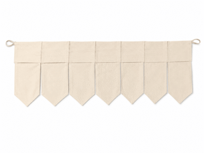Blank Natural Canvas Toran Door Hanging, front view