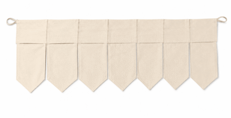 Blank Natural Canvas Toran Door Hanging, front view