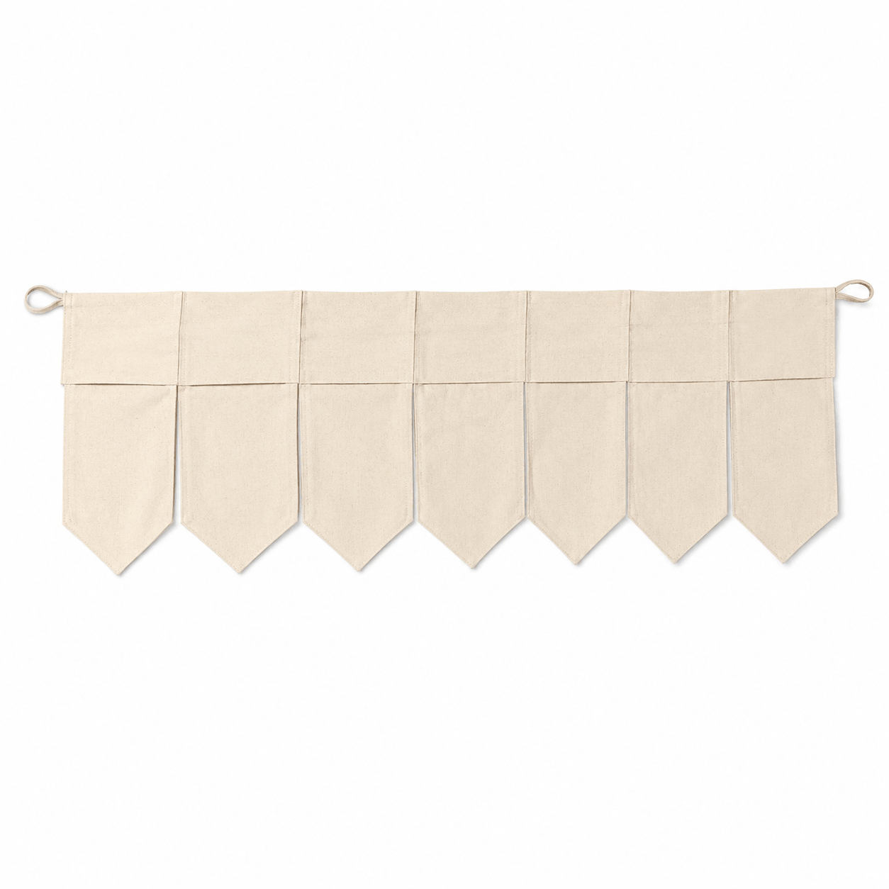 Blank Natural Canvas Toran Door Hanging, front view